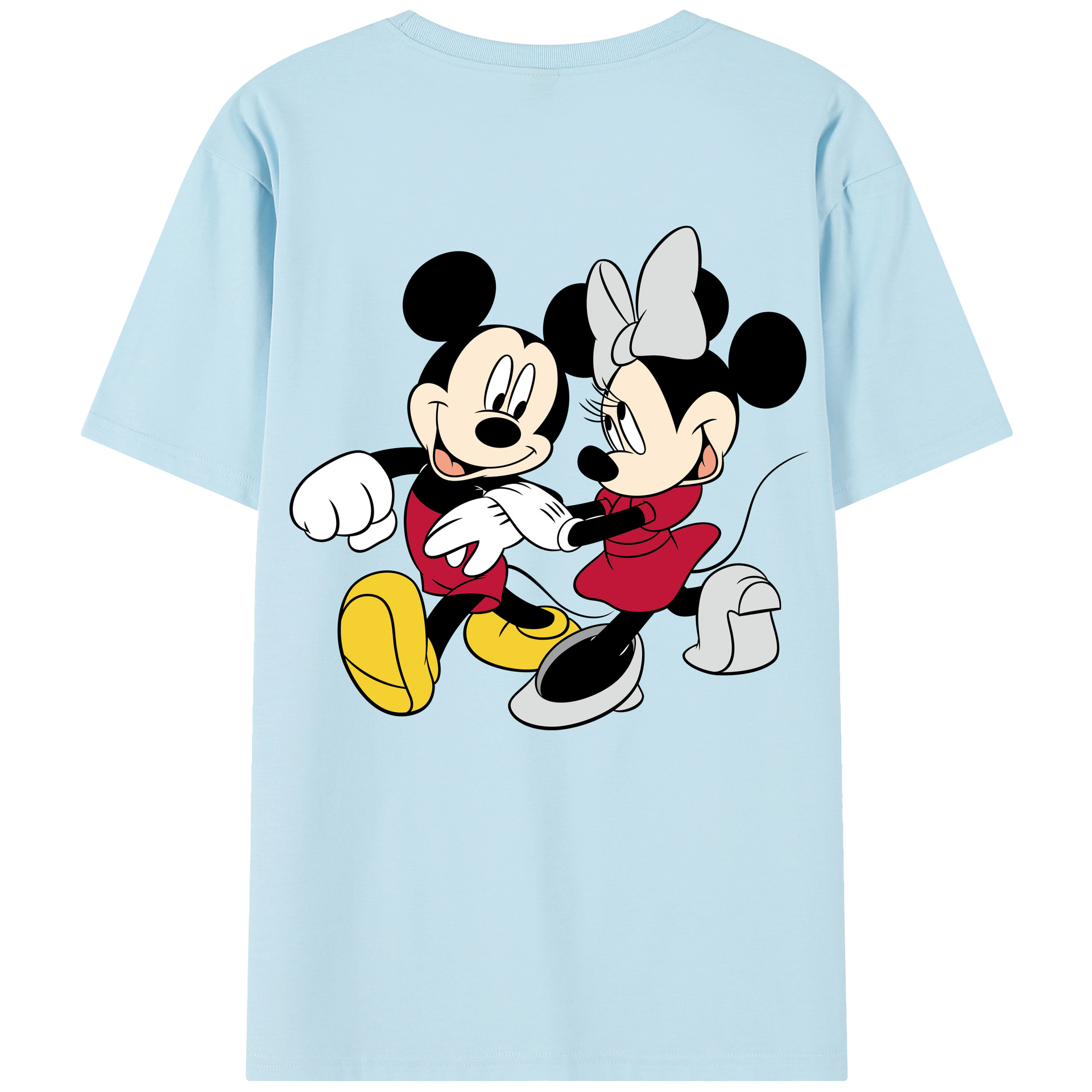 （画像用） ミッキーマウス Mickey Mouse 綿100％半袖Tシャツ（背面プリント）